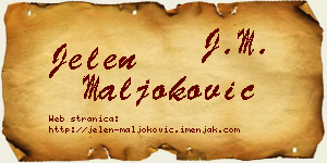Jelen Maljoković vizit kartica